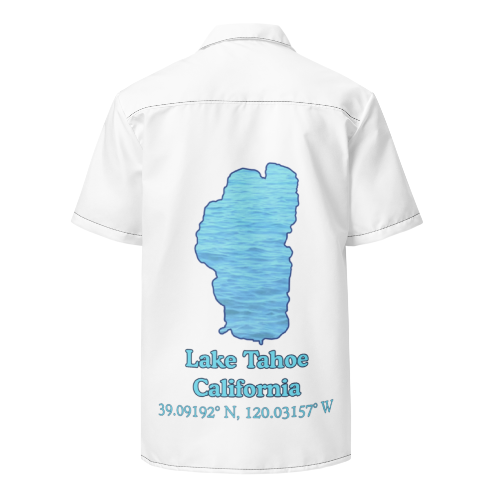 Lake Tahoe Button Down Shirt with over-sized print