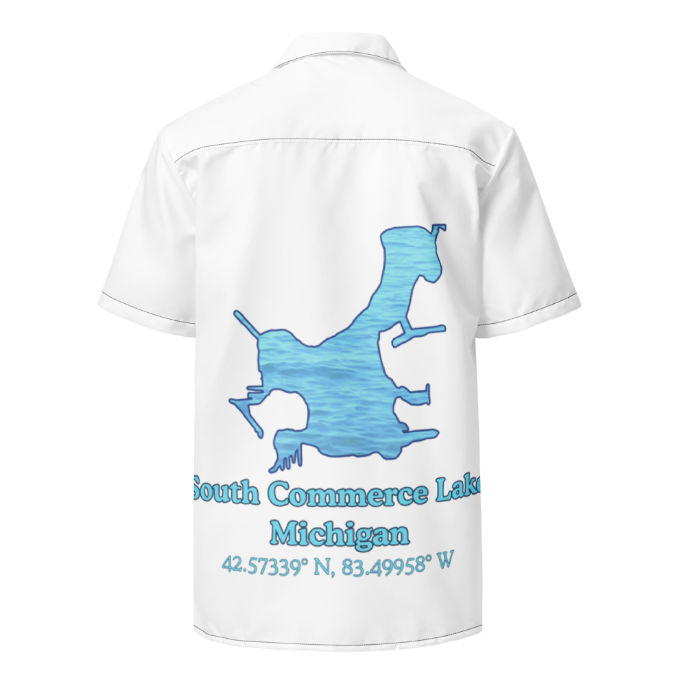 South Commerce Lake Button Down Shirt with over-sized print