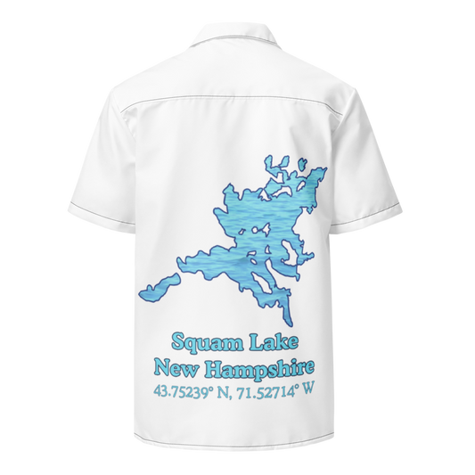 Squam Lake Button Down Shirt with over-sized print