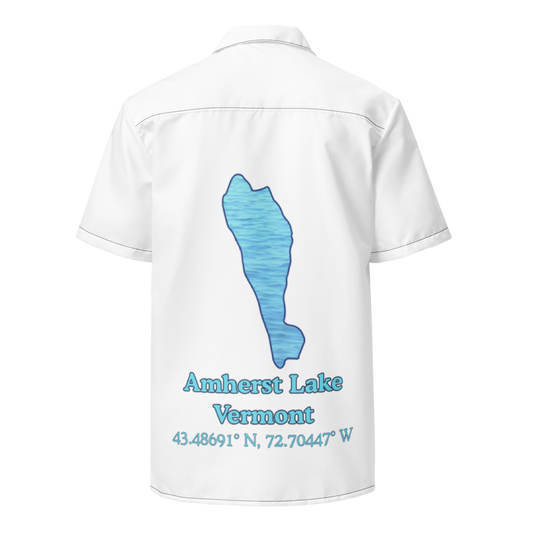 Amherst Lake Button Down Shirt with over-sized print