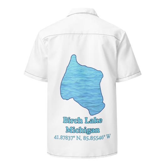 Birch Lake Button Down Shirt with over-sized print