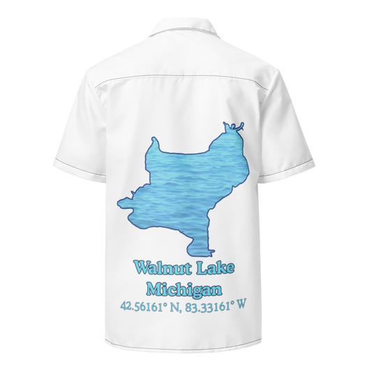 Walnut Lake Button Down Shirt with over-sized print