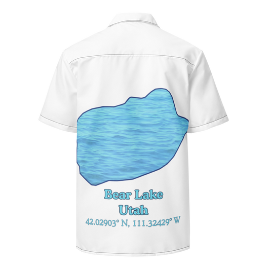 Bear Lake Button Down Shirt with over-sized print