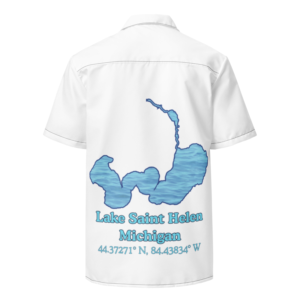 Lake Saint Helen Button Down Shirt with over-sized print