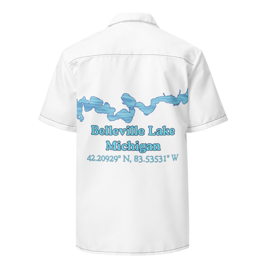 Belleville Lake Button Down Shirt with over-sized print