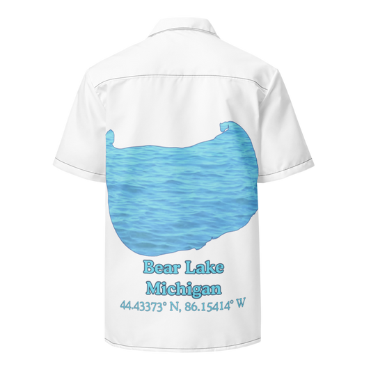 Bear Lake Button Down Shirt with over-sized print