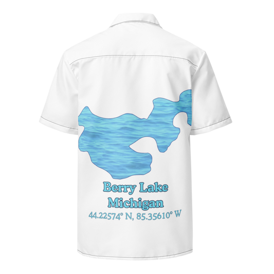 Berry Lake Button Down Shirt with over-sized print