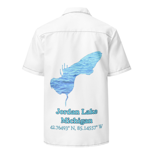 Jordan Lake Button Down Shirt with over-sized print