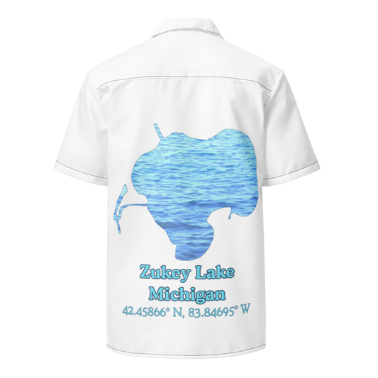 Zukey Lake Button Down Shirt with over-sized print