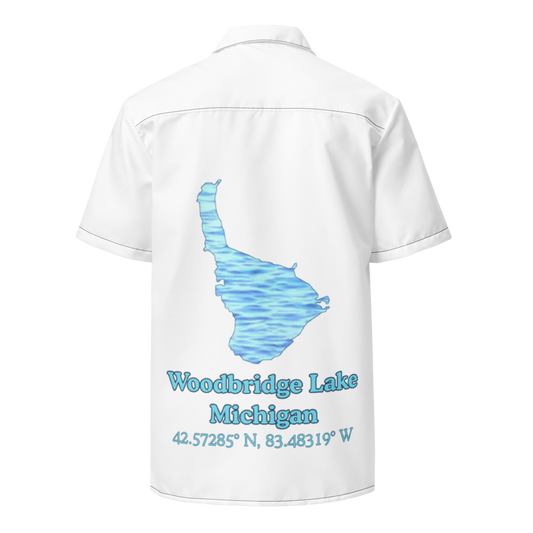 Woodbridge Lake Button Down Shirt with over-sized print