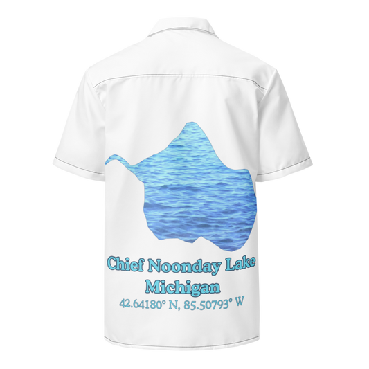 Chief Noonday Lake Button Down Shirt with over-sized print
