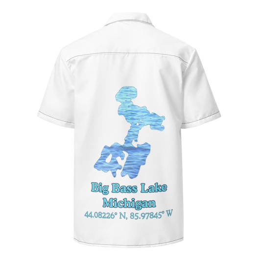 Big Bass Lake Button Down Shirt with over-sized print
