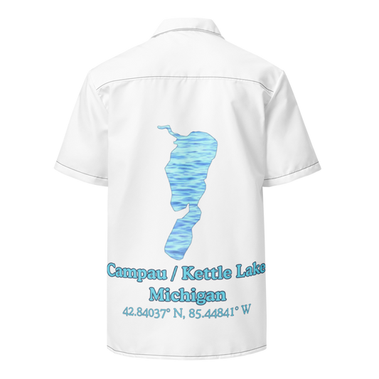 Campau / Kettle Lake Button Down Shirt with over-sized print