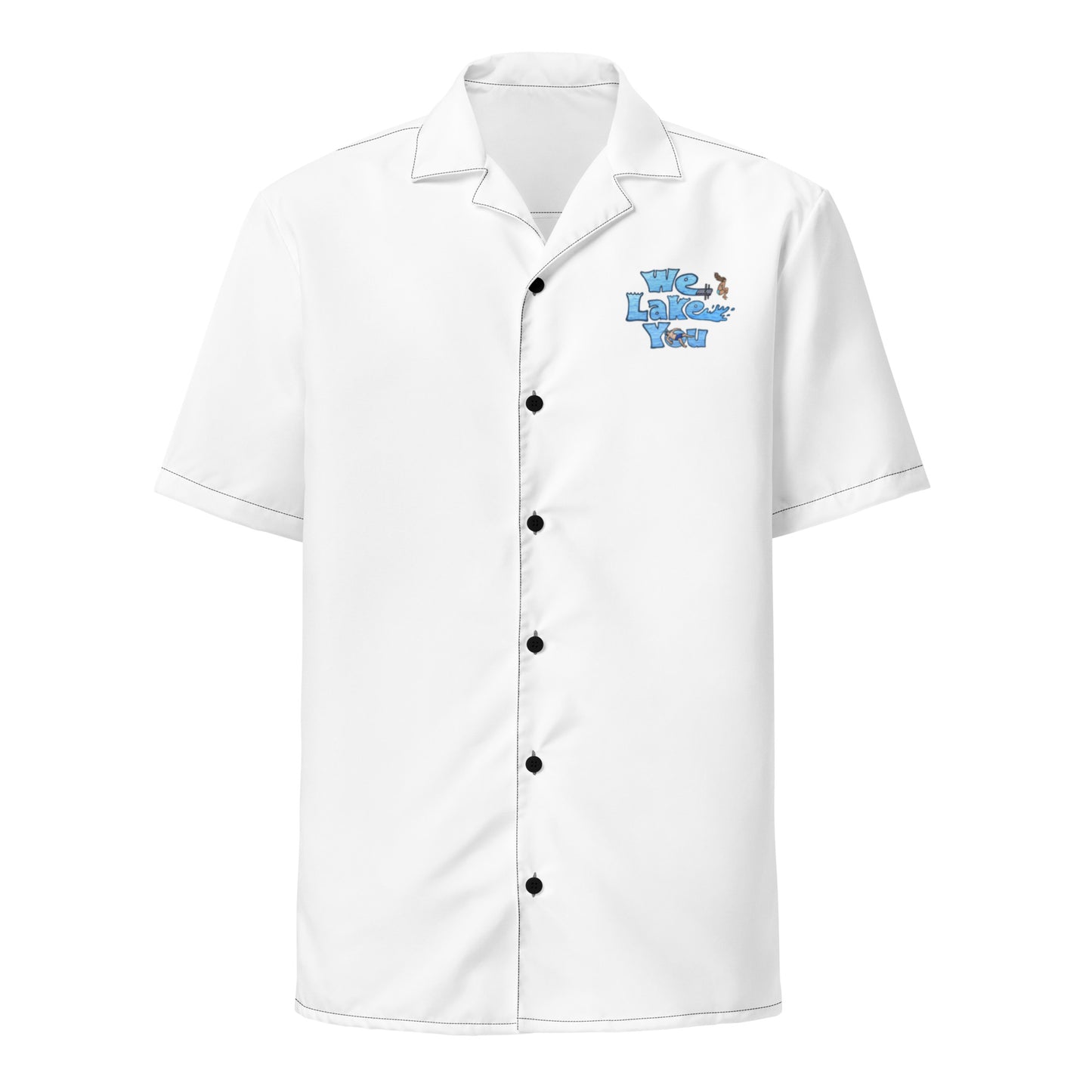 {Lake} Button Down Shirt with over-sized print