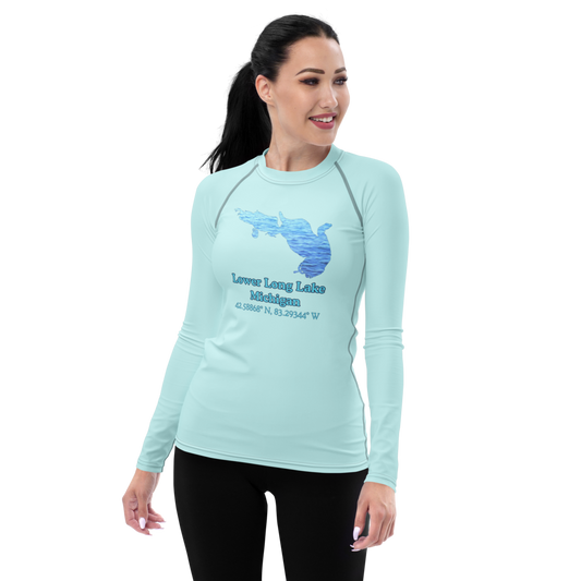 Lower Long Lake Women's Rash Guard / Swim Shirt