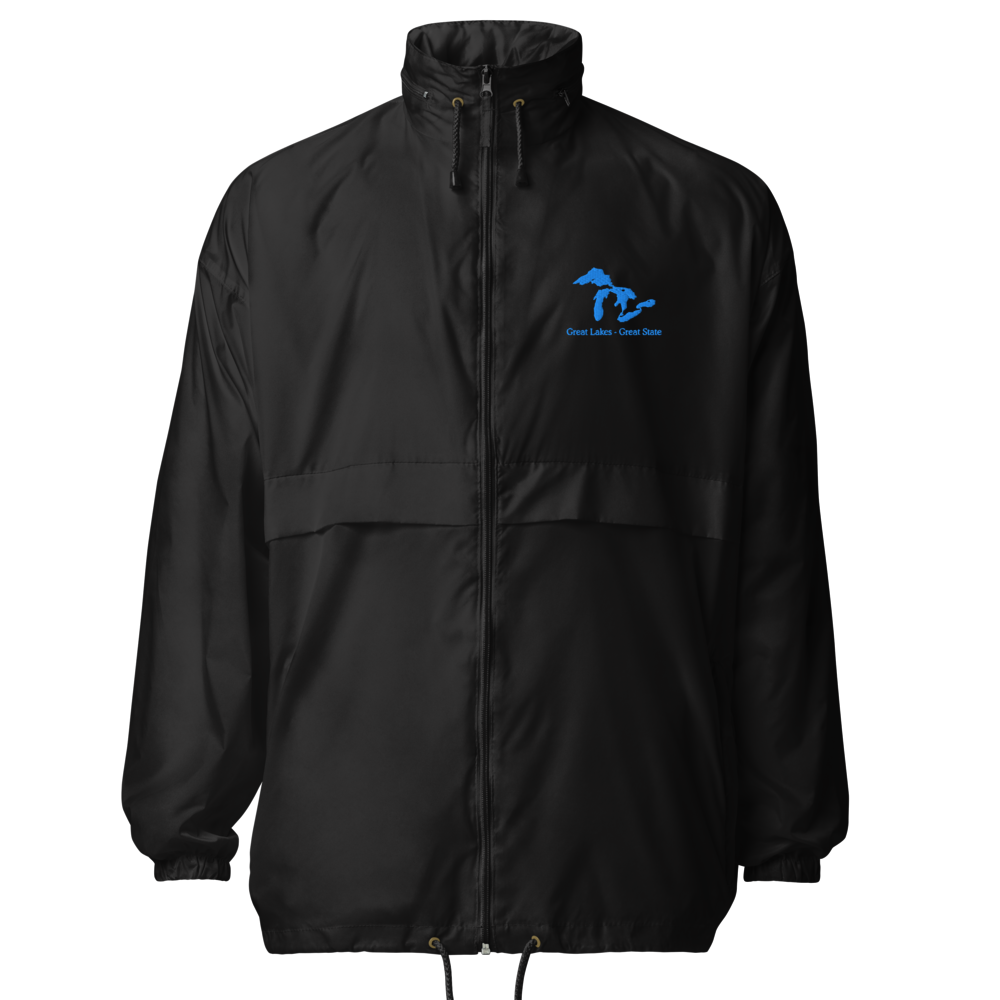 Great Lakes - Great State Embroidered Windbreaker (Full Zip front)
