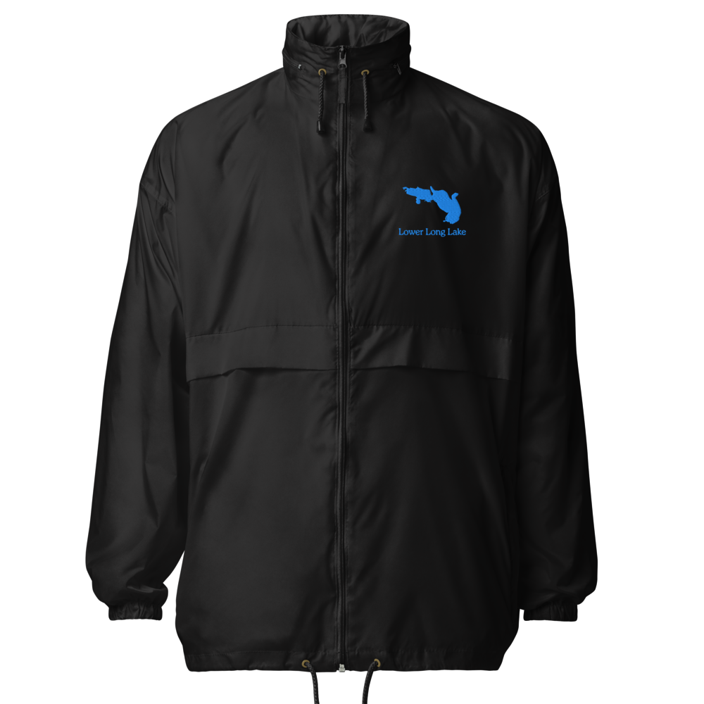 Lower Long Lake Embroidered Windbreaker (Full Zip front)