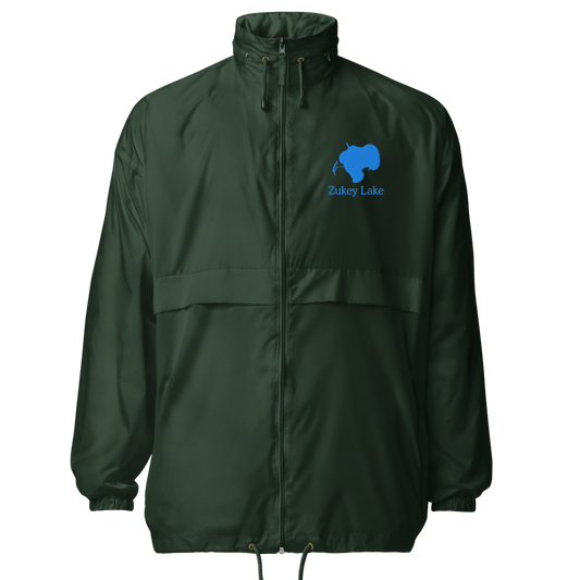 Zukey Lake Embroidered Windbreaker (Full Zip front)