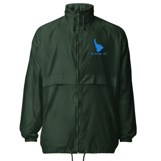 Woodbridge Lake Embroidered Windbreaker (Full Zip front)