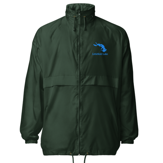 Littlefield Lake Embroidered Windbreaker (Full Zip front)