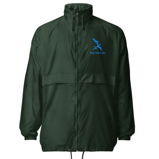 High Falls Lake Embroidered Windbreaker (Full Zip front)