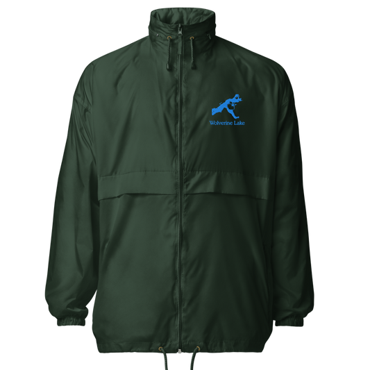 Wolverine Lake Embroidered Windbreaker (Full Zip front)