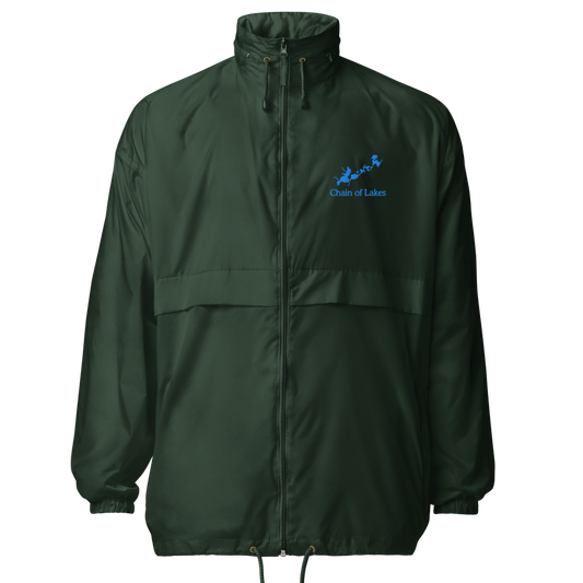 Chain of Lakes Embroidered Windbreaker (Full Zip front)