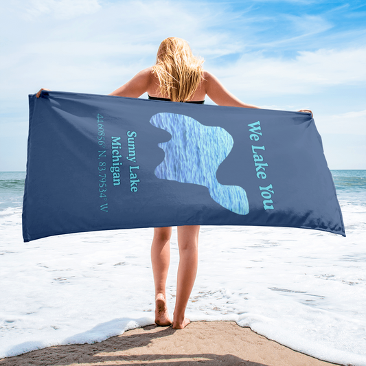 Sunny Lake Beach Towel
