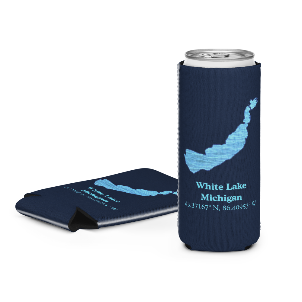 White Lake Can Cooler (Regular & Slim Sizes)