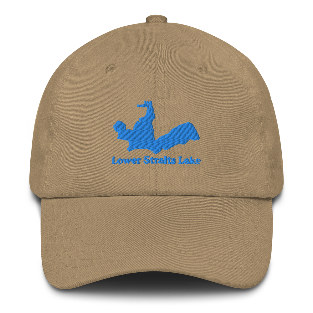 Embroidered Dad Hat with Lower Straits Lake on front & We Lake You on Back