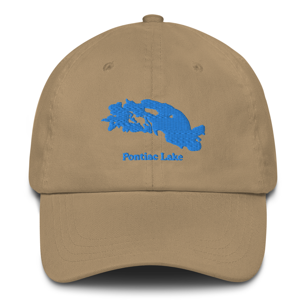 Embroidered Dad Hat with Pontiac Lake on front & We Lake You on Back