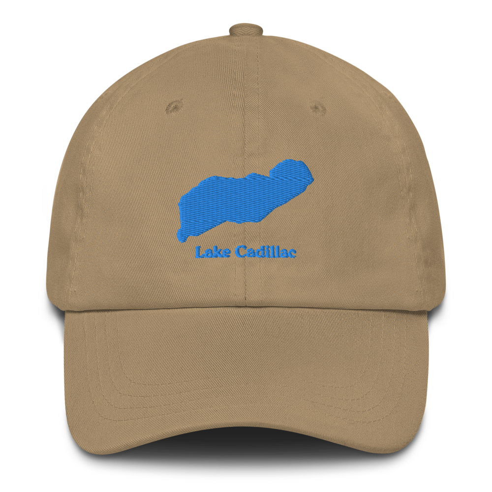 Embroidered Dad Hat with Lake Cadillac on front & We Lake You on Back