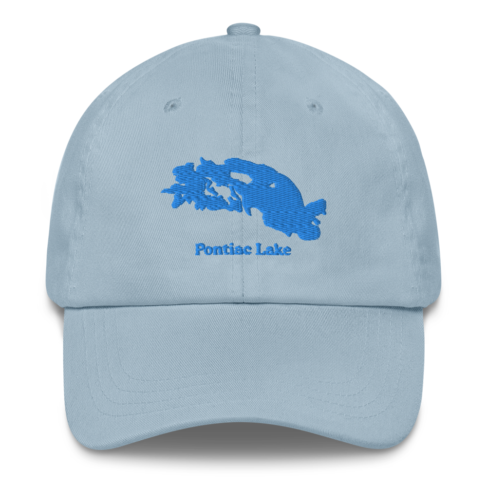 Embroidered Dad Hat with Pontiac Lake on front & We Lake You on Back