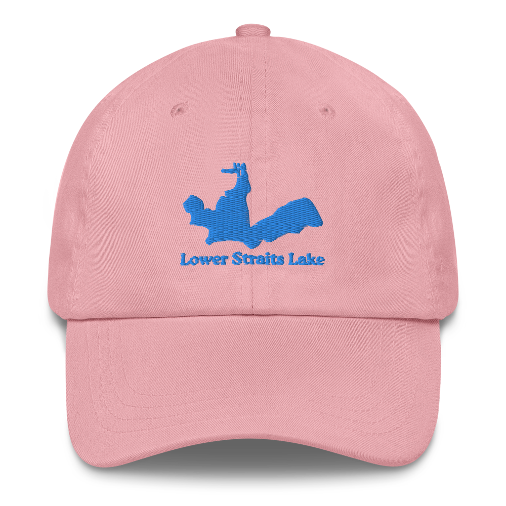 Embroidered Dad Hat with Lower Straits Lake on front & We Lake You on Back