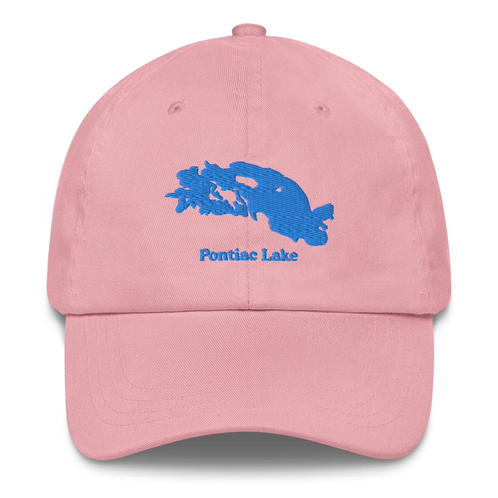Embroidered Dad Hat with Pontiac Lake on front & We Lake You on Back
