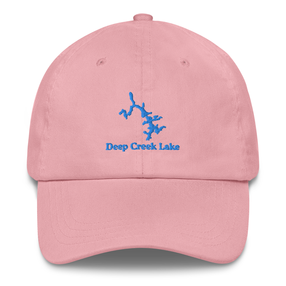Embroidered Dad Hat with Deep Creek Lake on front & We Lake You on Back