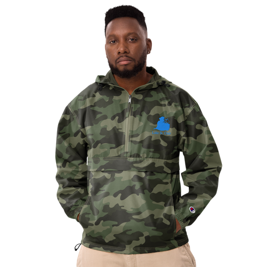 Lake St. Clair Embroidered Champion Windbreaker Pullover Jacket (1/2 Zip Front)