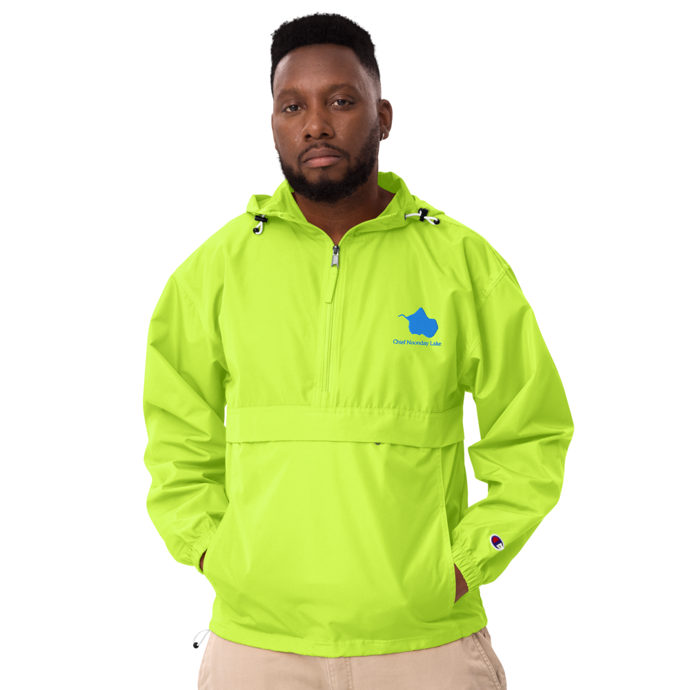 Chief Noonday Lake Embroidered Champion Windbreaker Pullover Jacket (1/2 Zip Front)