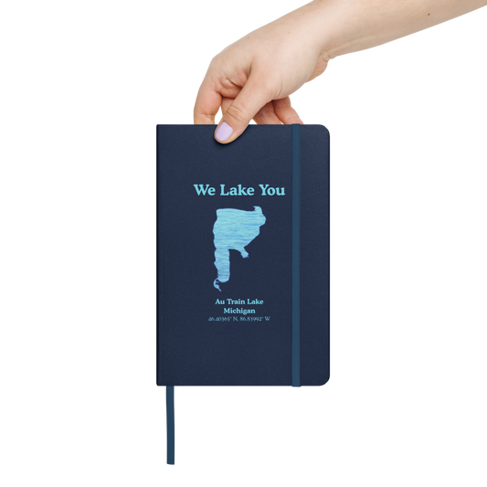Au Train Lake Guestbook - Hardcover Notebook