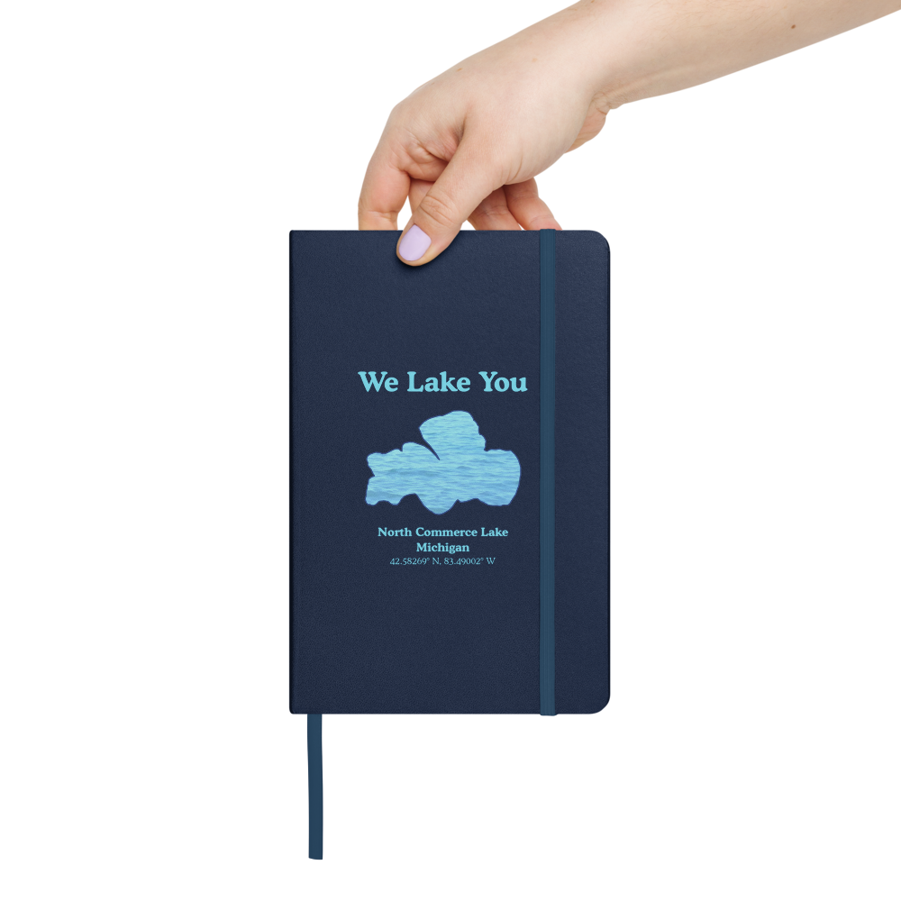 North Commerce Lake Guestbook - Hardcover Notebook