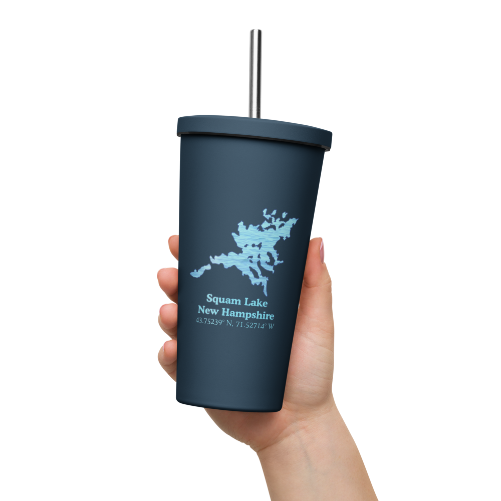 Squam Lake 20 oz. Insulated Stainless Steel Tumbler & Metal Straw