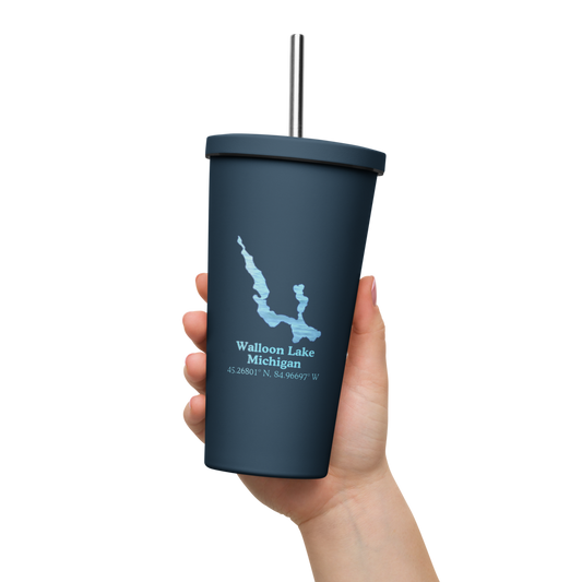 Walloon Lake 20 oz. Insulated Stainless Steel Tumbler & Metal Straw