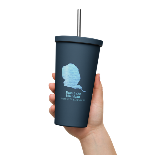 Bass Lake 20 oz. Insulated Stainless Steel Tumbler & Metal Straw