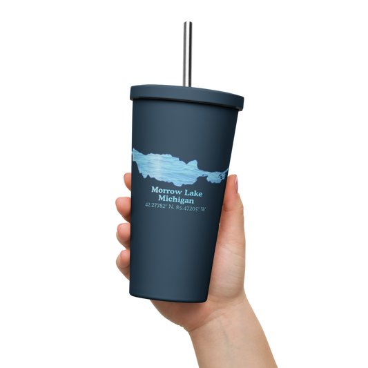 Morrow Lake 20 oz. Insulated Stainless Steel Tumbler & Metal Straw