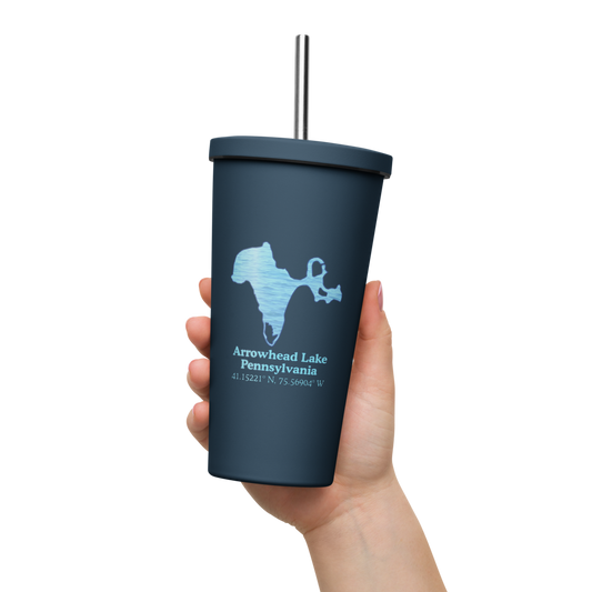 Arrowhead Lake 20 oz. Insulated Stainless Steel Tumbler & Metal Straw