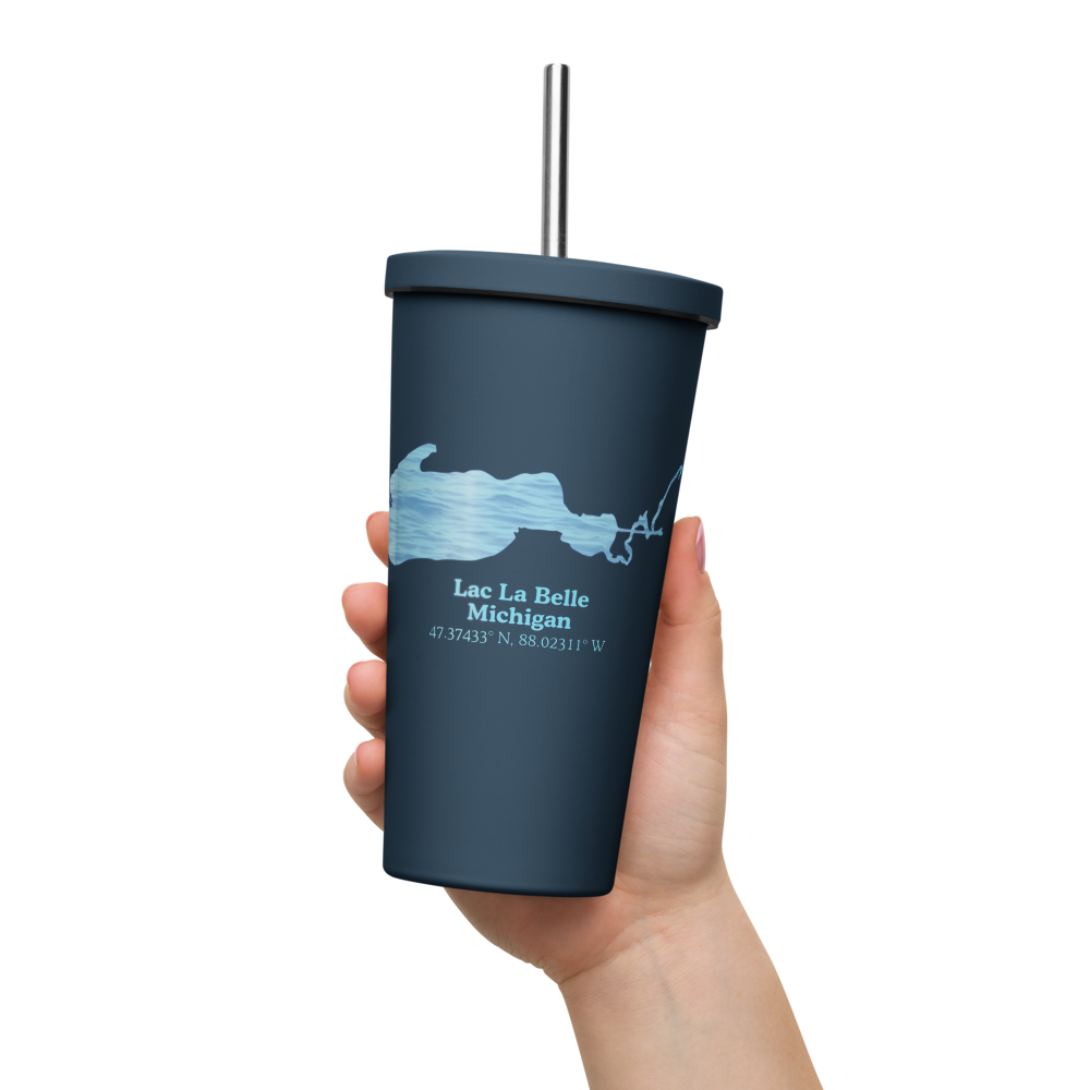 Lac La Belle 20 oz. Insulated Stainless Steel Tumbler & Metal Straw