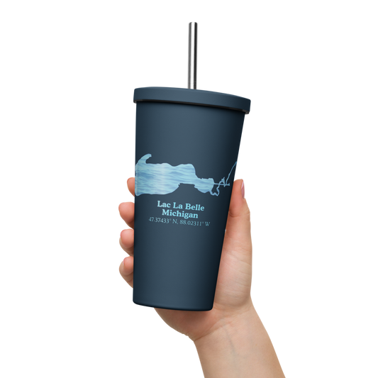 Lac La Belle 20 oz. Insulated Stainless Steel Tumbler & Metal Straw