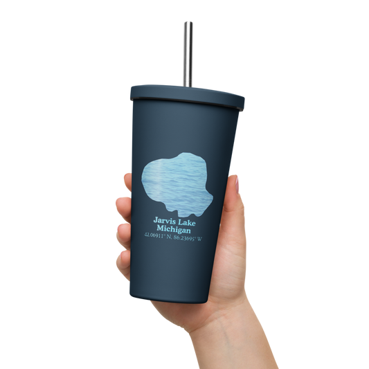 Jarvis Lake 20 oz. Insulated Stainless Steel Tumbler & Metal Straw