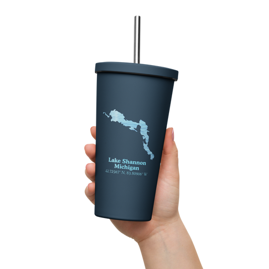 Lake Shannon 20 oz. Insulated Stainless Steel Tumbler & Metal Straw