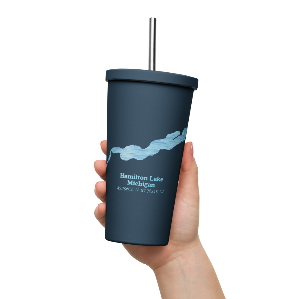 Hamilton Lake 20 oz. Insulated Stainless Steel Tumbler & Metal Straw